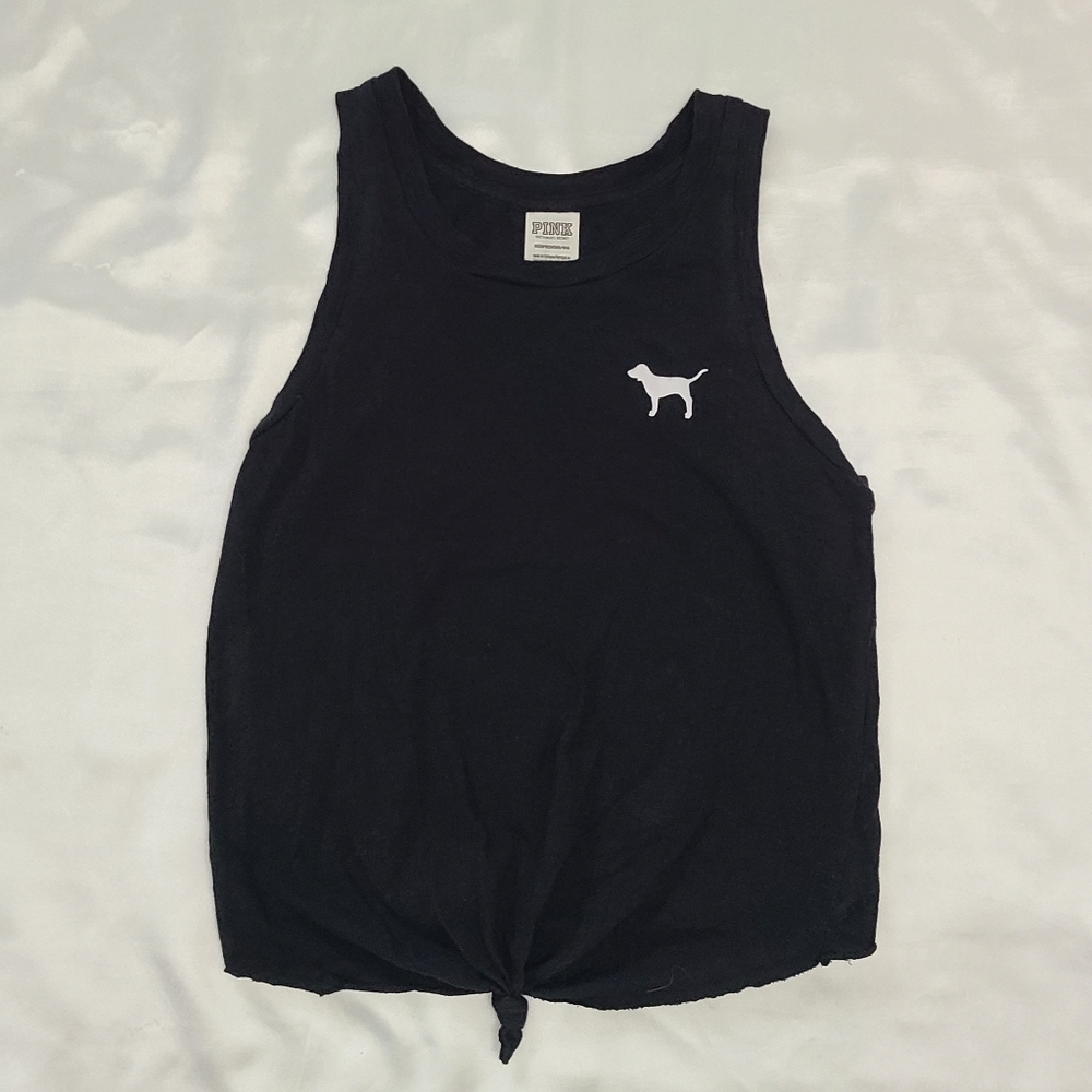 Victoria's Secret PINK Black Tank Top - Size Extra Small (XS)